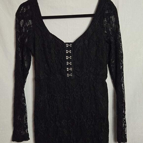 NASTY GAL.. black mini dress.. Lace.. - Picture 6 of 13